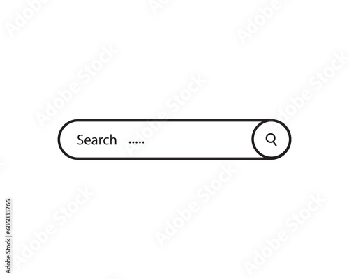 Search bar icon vector illustration isolated