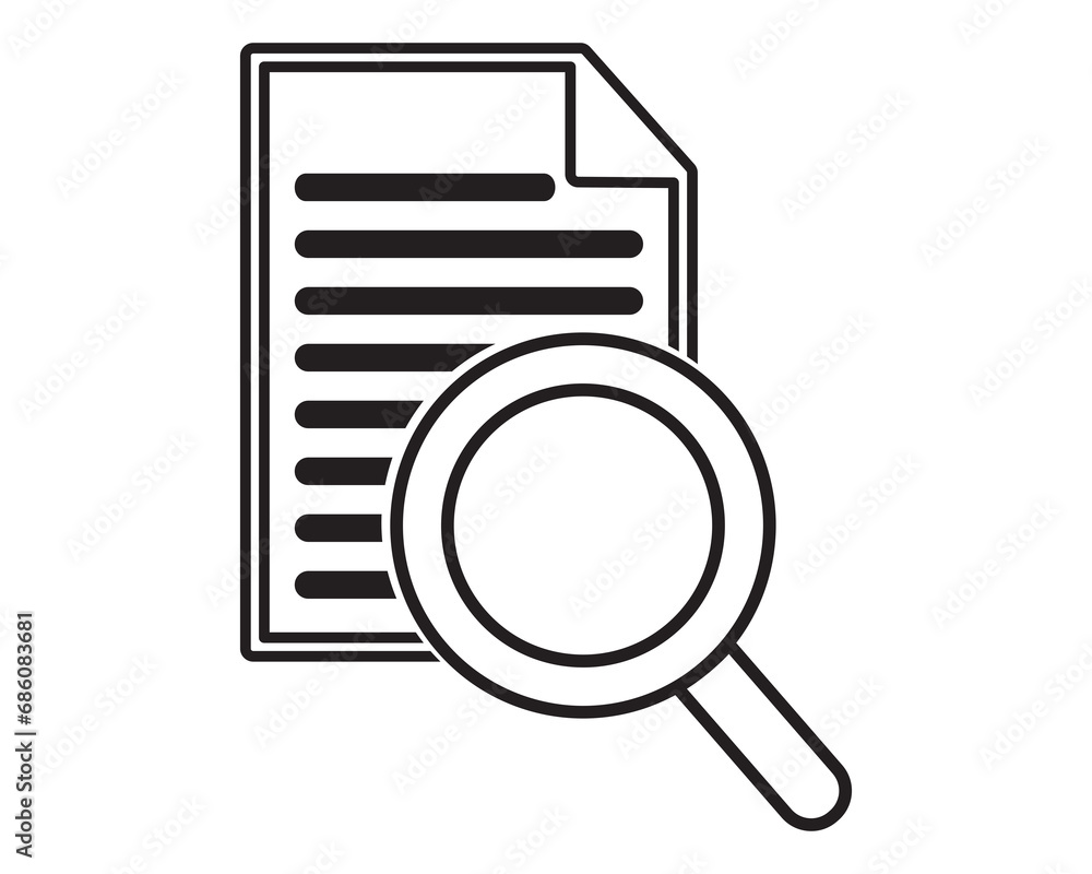 Search document icon vector design illustration Search document icon vector design illustration