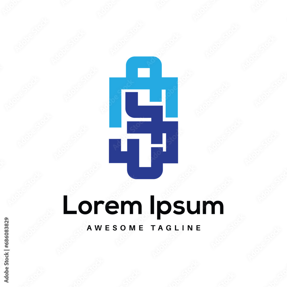 Fototapeta premium Letter Logo Design Free Icon