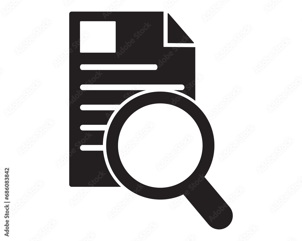 Search document icon vector design illustration Search document icon vector design illustration
