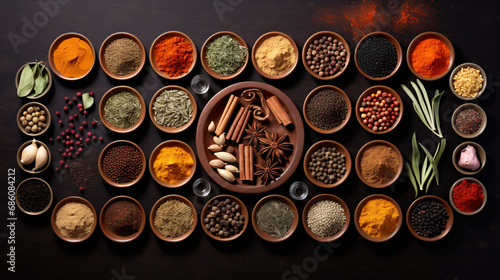 Set of various spices