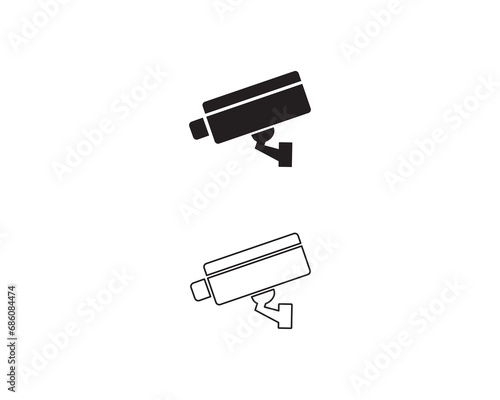 Security camera cctv safety icon vector symbol design illustration 