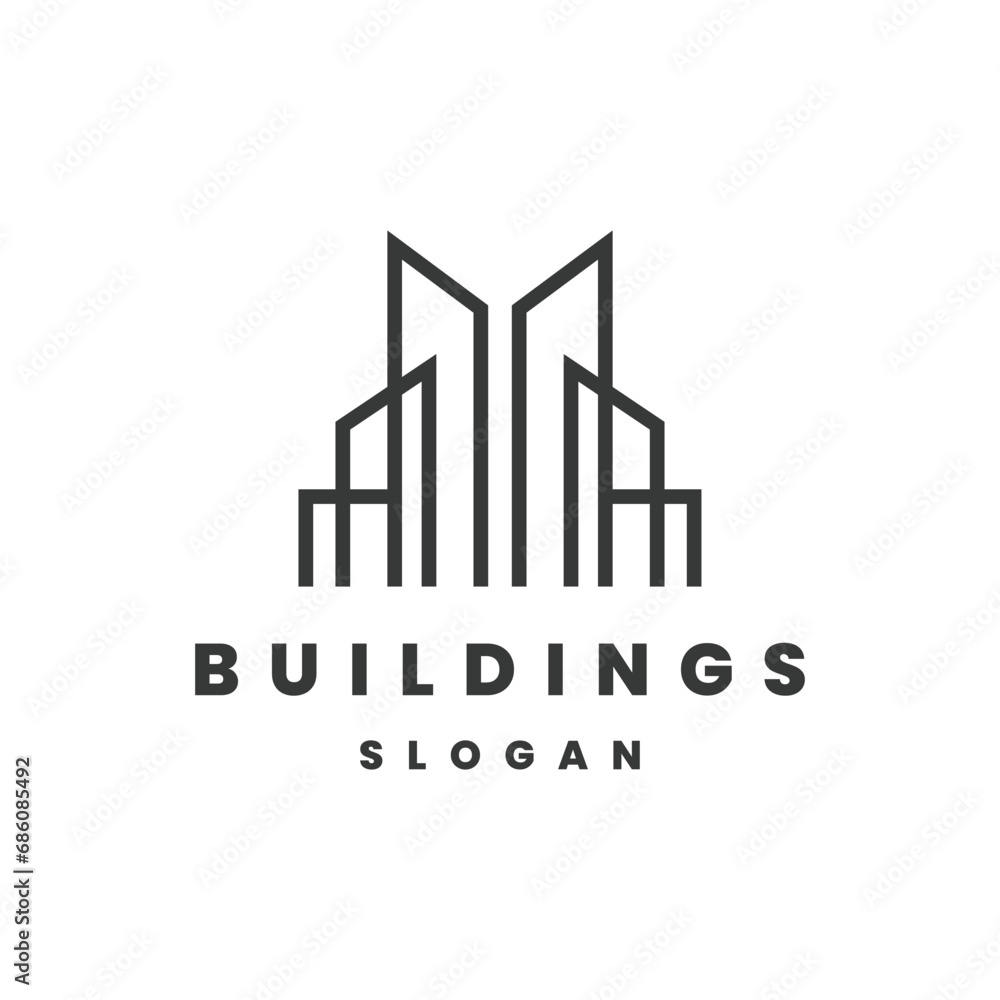 buildings logo template vector illustration design buildings logo template vector illustration design