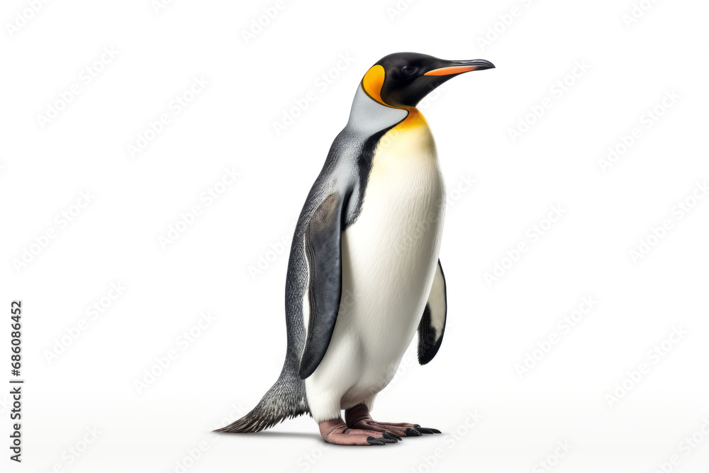 Fototapeta premium Penguin isolated on white background.generative ai