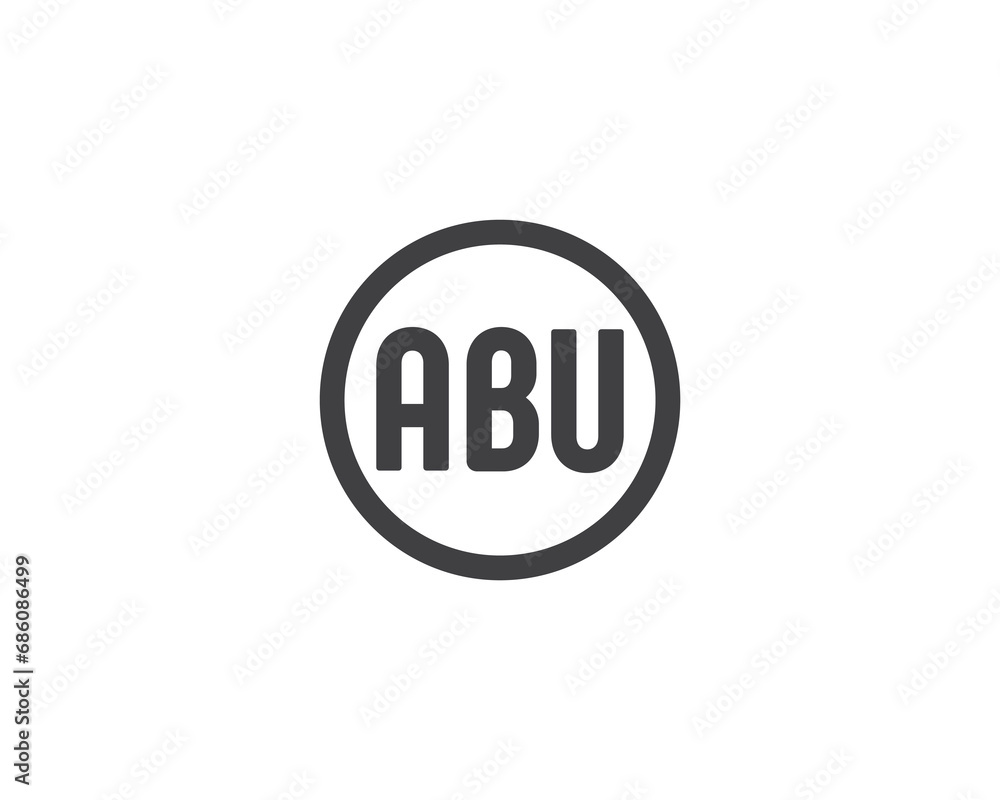 ABU logo design vector template