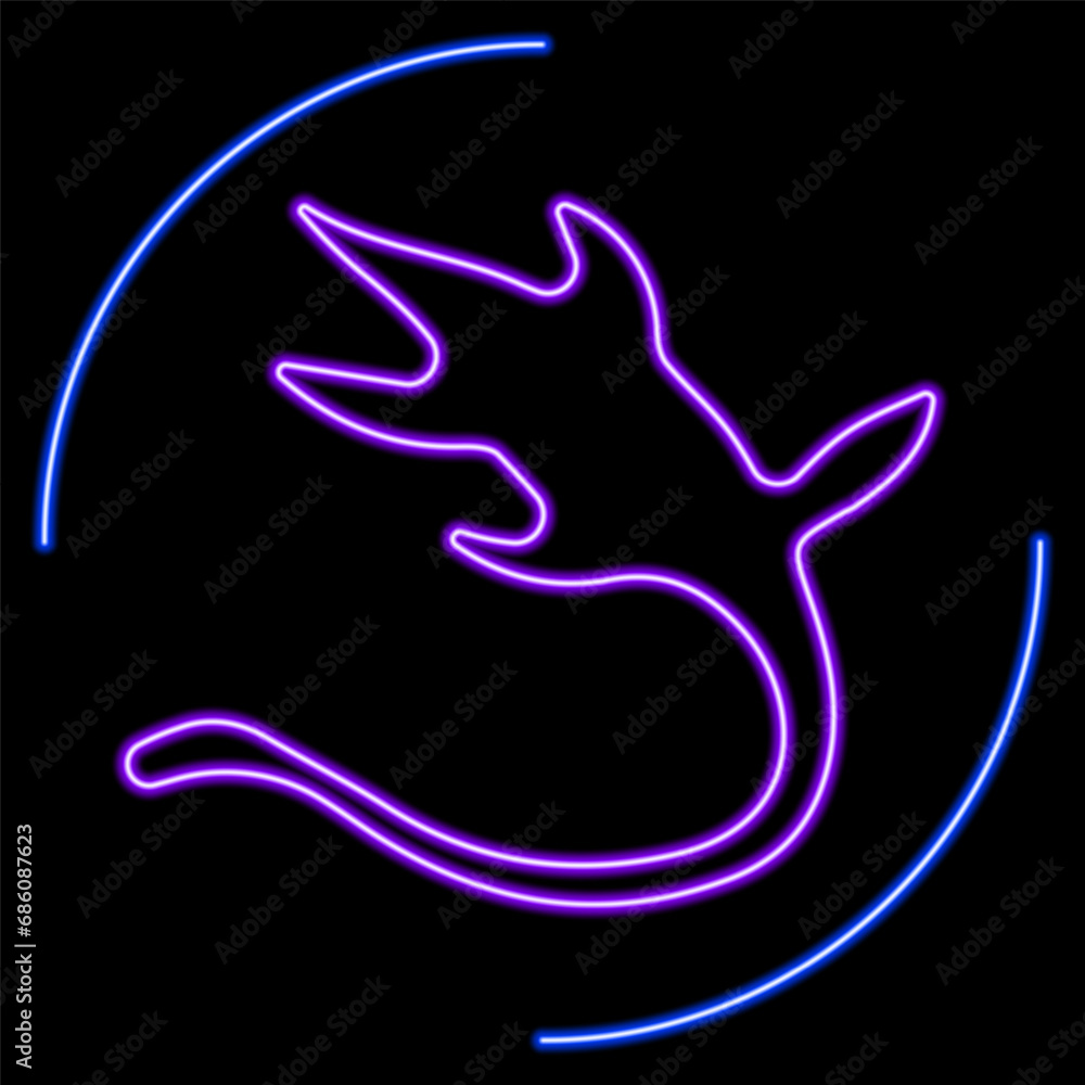 dinosaur neon sign, modern glowing banner design, colorful modern design trend on black background. Vector illustration. dinosaur neon sign, modern glowing banner design, colorful modern design trend on black background. Vector illustration.