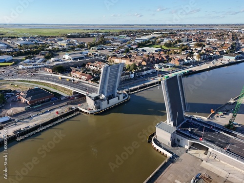 Valokuva Herring Bridge Great Yarmouth third river crossing drone,aerial UK under construction