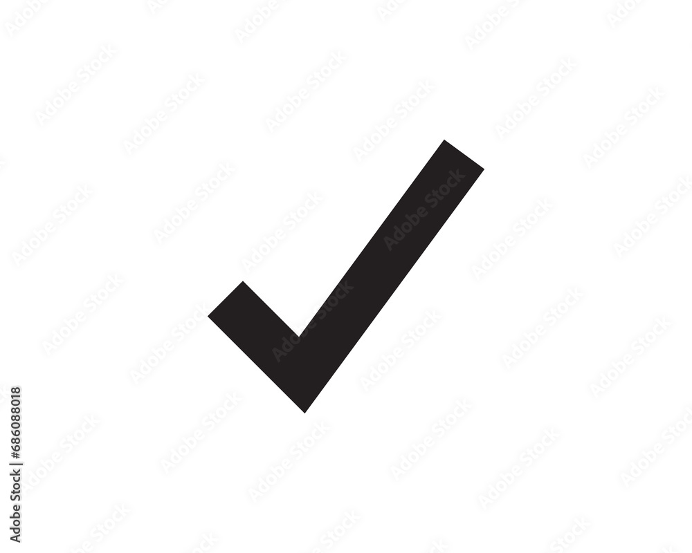 Tick mark checkbox icon vector symbol isolated illustration Tick mark checkbox icon vector symbol isolated illustration