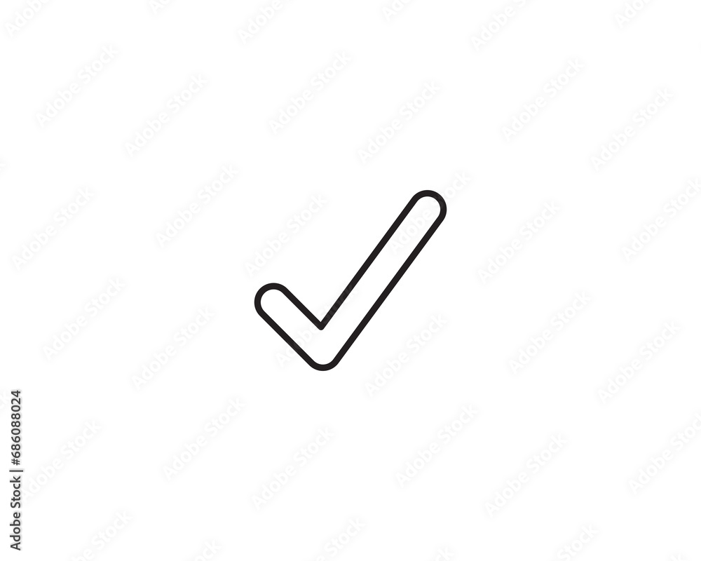 Tick mark checkbox icon vector symbol isolated illustration Tick mark checkbox icon vector symbol isolated illustration