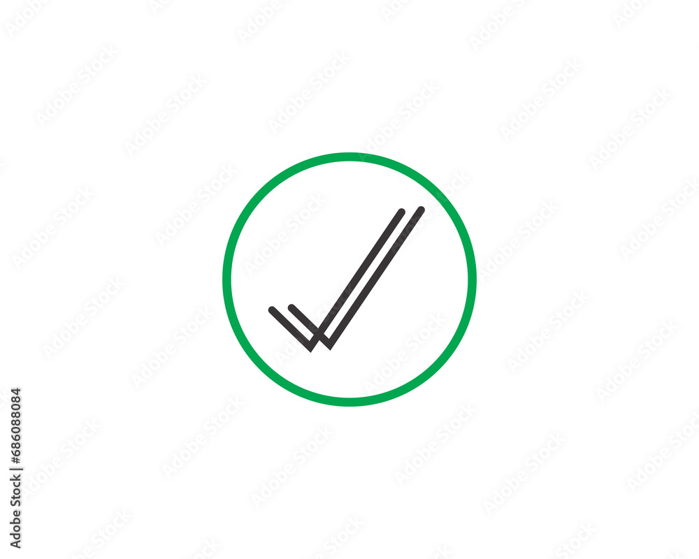 Tick mark checkbox icon vector symbol isolated illustration Tick mark checkbox icon vector symbol isolated illustration