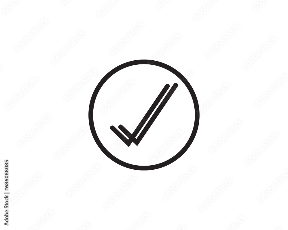 Tick mark checkbox icon vector symbol isolated illustration Tick mark checkbox icon vector symbol isolated illustration