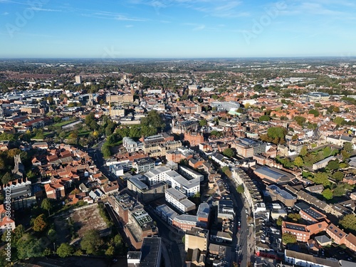 Norwich city centre UK drone , aerial , view from air photo