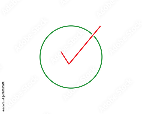 Tick mark checkbox icon vector symbol isolated illustration