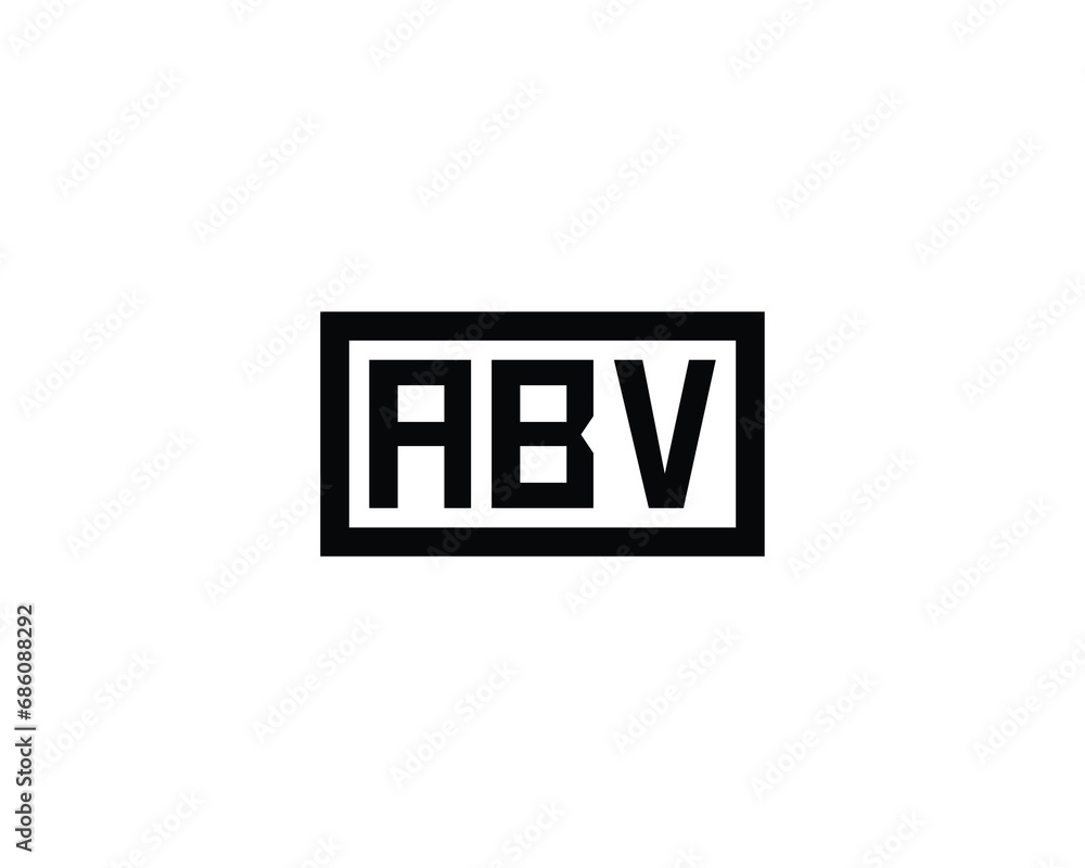 ABV logo design vector template