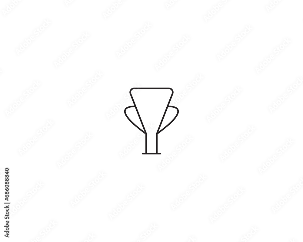 Trophy icon vector symbol design illustration Trophy icon vector symbol design illustration