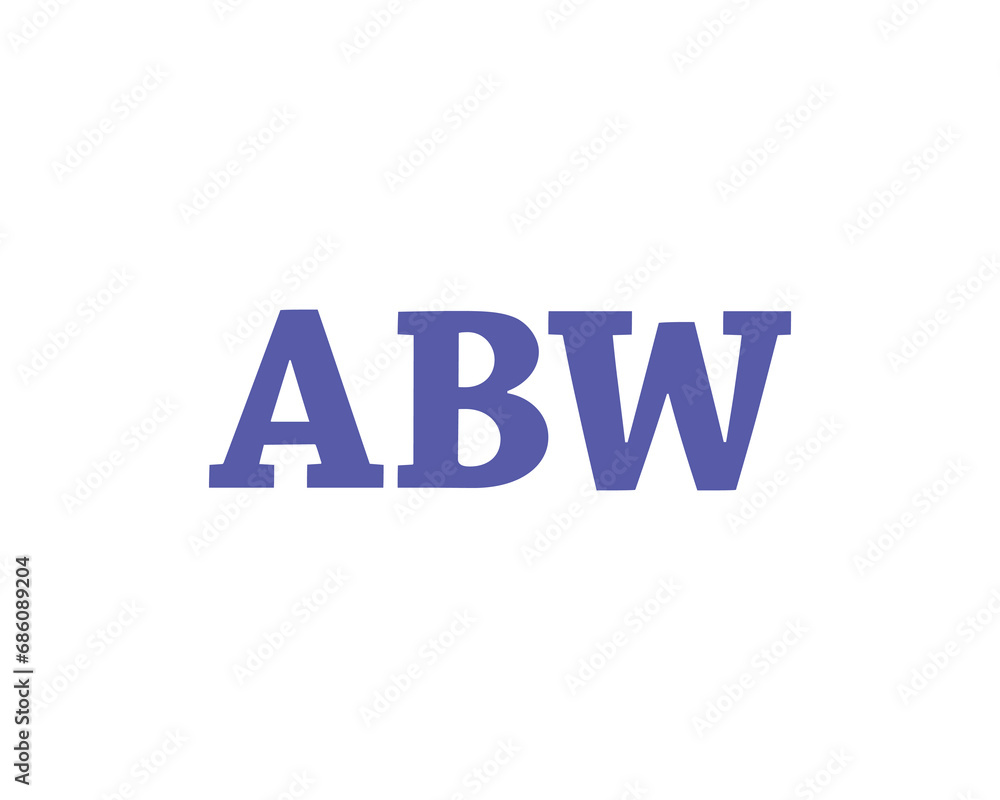 ABW logo design vector template