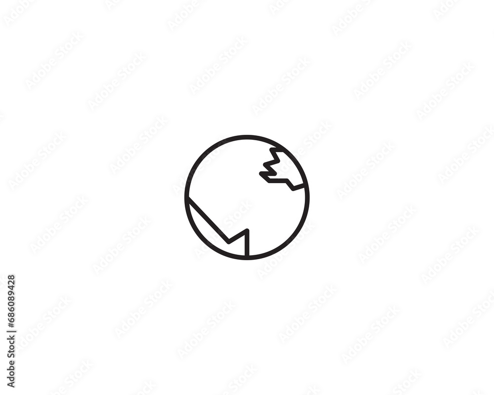 World location icon vector symbol design illustration