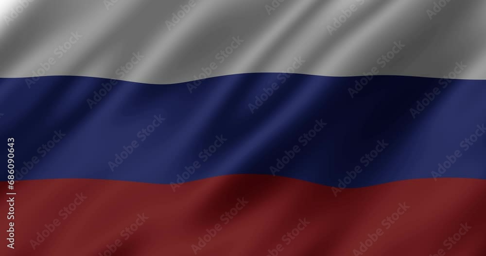 4k 3d Russian wavy flag loop animation 4k 3d Russian wavy flag loop animation