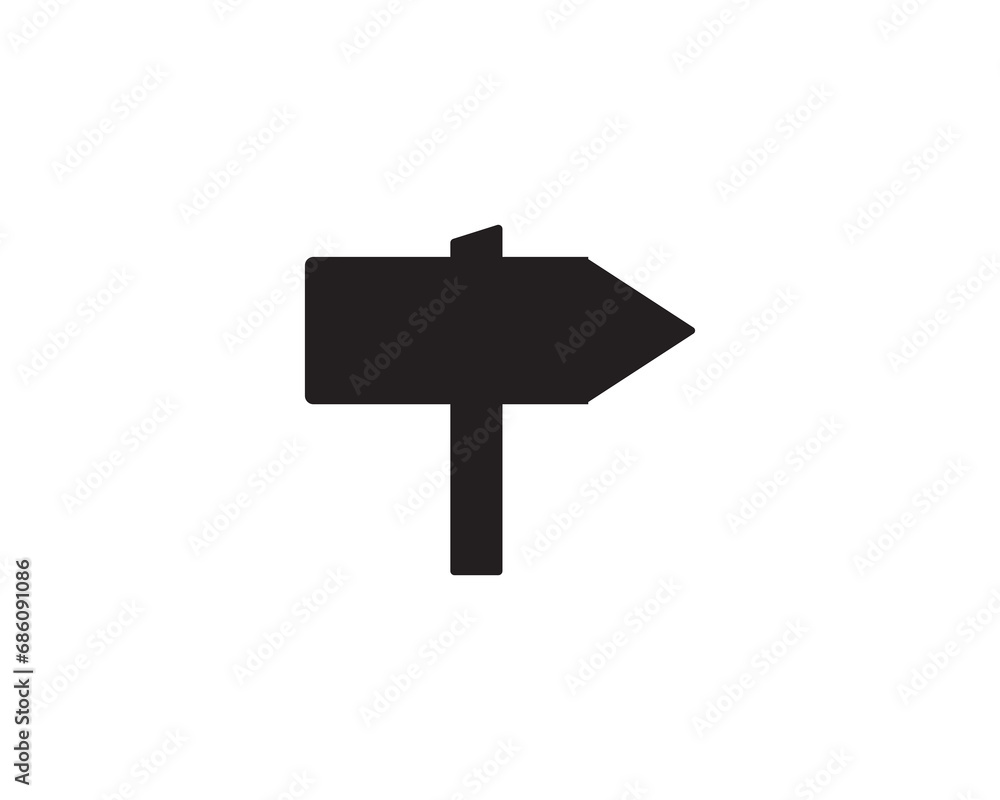 Turn Right traffic sign arrow icon vector symbol design Turn Right traffic sign arrow icon vector symbol design
