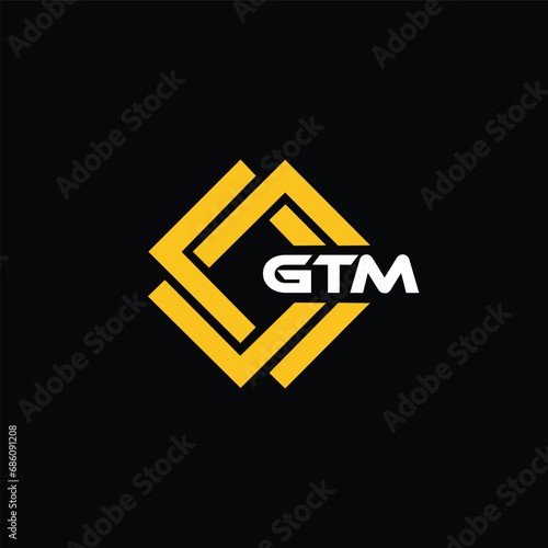 GTM letter design for logo and icon.GTM typography for technology, business and real estate brand.GTM monogram logo. photo