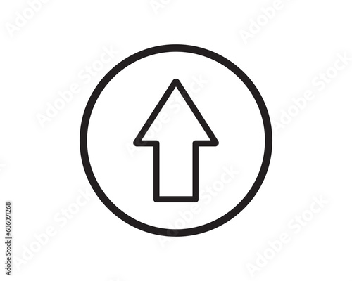 Fototapeta Naklejka Na Ścianę i Meble -  Up arrow direction icon vector symbol design illustration