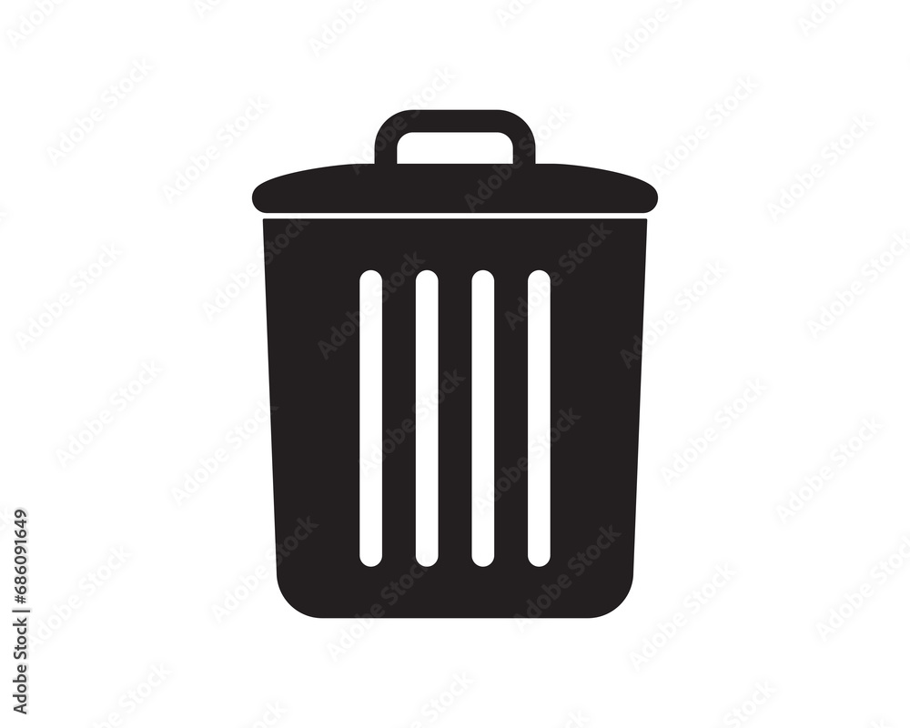 Bin recycling icon vector symbol design illustration Bin recycling icon vector symbol design illustration