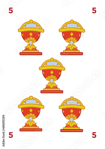 Spanish deck of cards game. Hand drawn vector illustration, stylized in traditional line art. art decorations, print for decoration. Isolated background