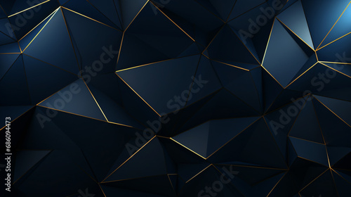 Abstract 3d polygonal pattern luxury lines