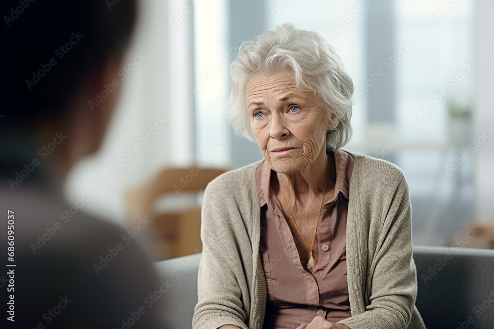 Seeking Solace: Elderly Woman's Therapy Session Seeking Solace: Elderly Woman's Therapy Session