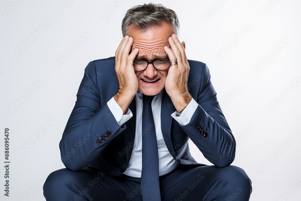 Frustrated Middle-Aged Man in Suit
Frustrated Middle-Aged Man in Suit