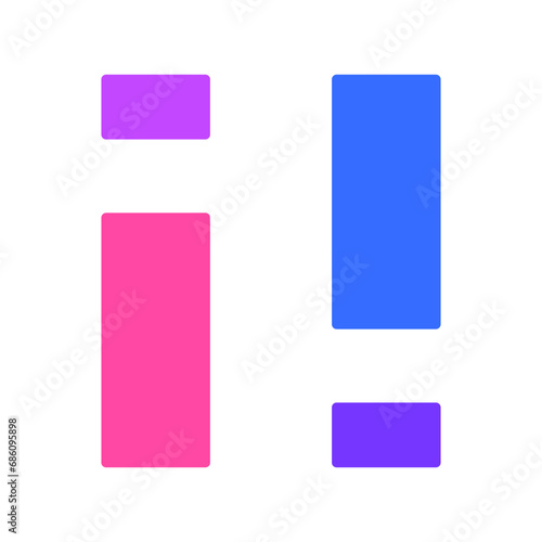 Menu tiles. Presentation type, buttons, touch screen, list, icons, control panel, tap, press, organize, order, device, sliders, adjust, customize, customization. Colorful icon on white background