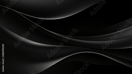 Abstract black curved geometric shape background