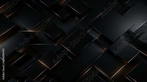 Abstract black curved geometric shape background