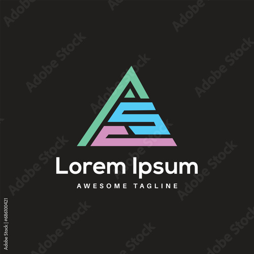 ASC Letter Logo Design Free Icon