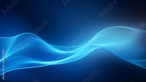 Abstract blue wavy with light curved lines