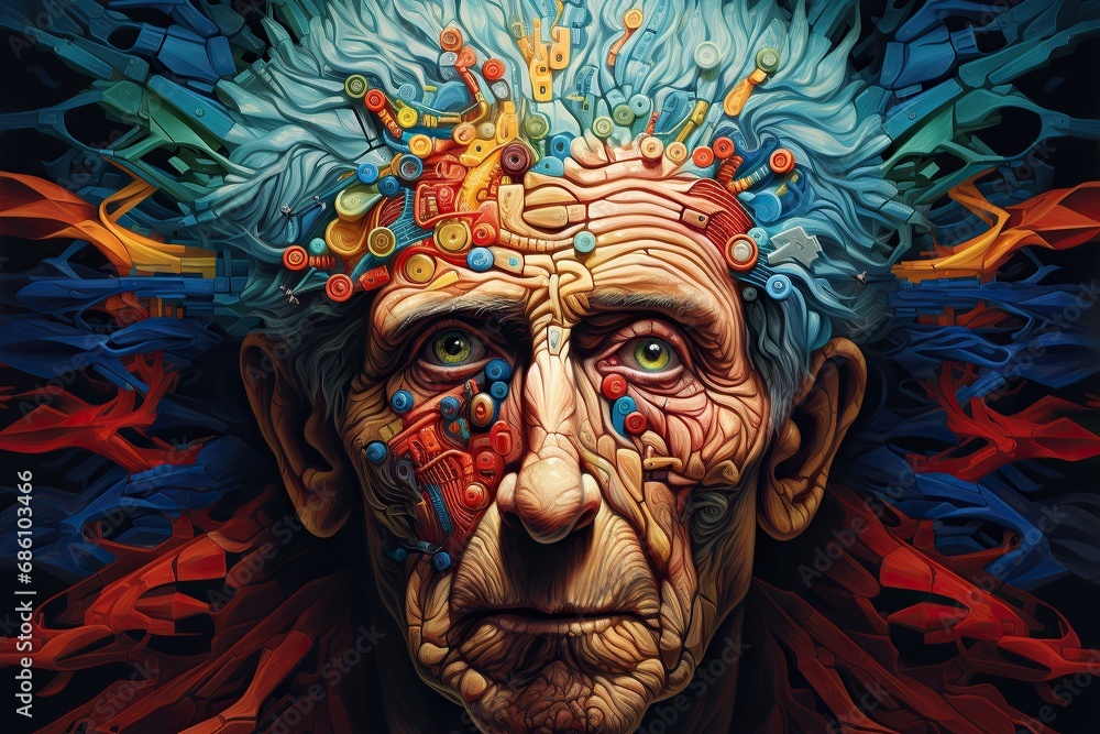 Vibrant Artwork symbolising Alzheimer Disease