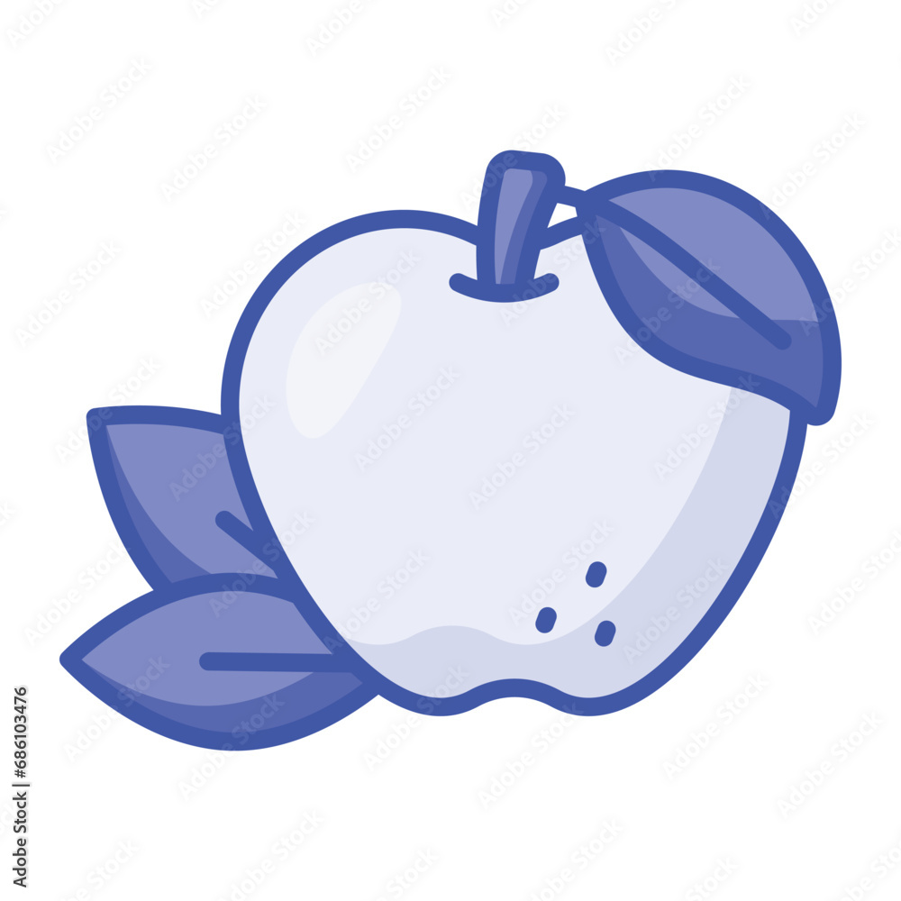 A customizable icon of Red apple, ready to use vector