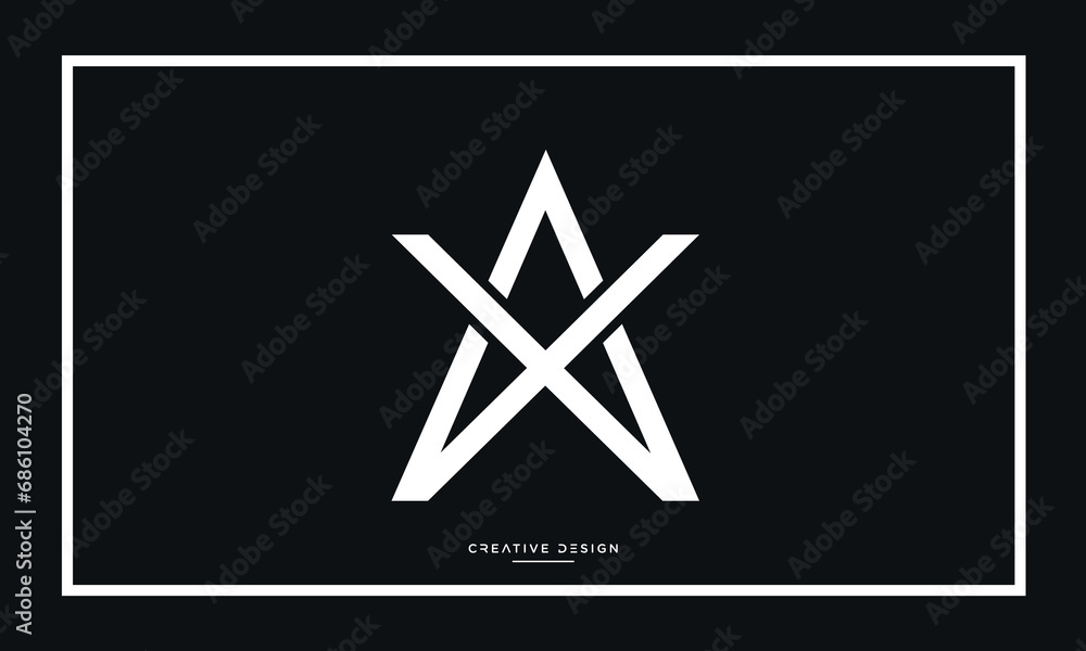 Fototapeta premium Alphabet letters XA or AX logo monogram