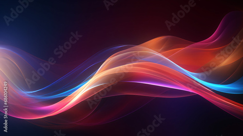 Abstract colorful lines lighting wavy shape background