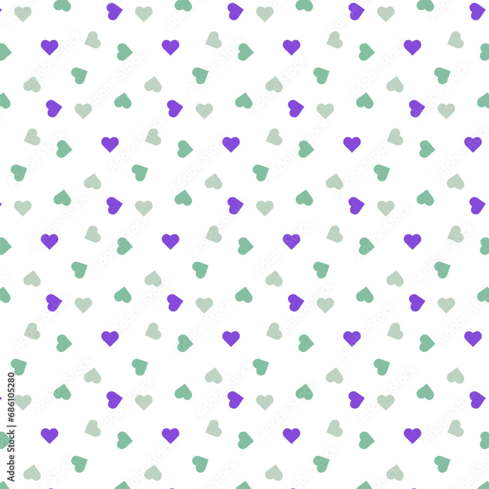 Cute seamless pattern of colorful hearts Cute seamless pattern of colorful hearts
