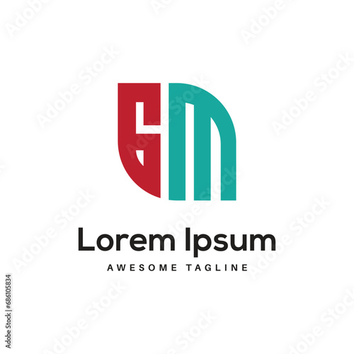 GM Letter Logo Design Free Icon