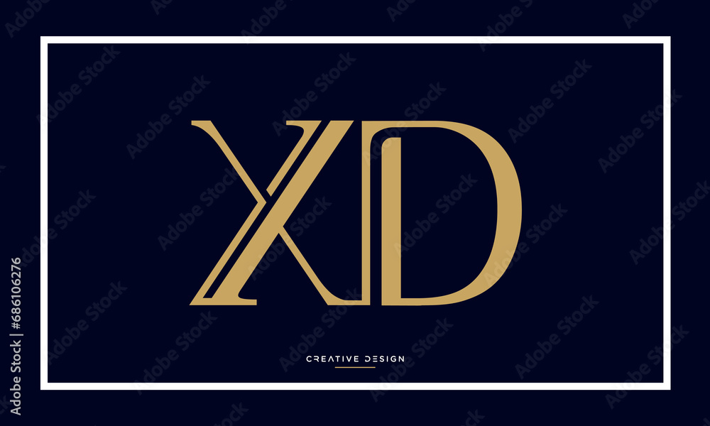 Alphabet letters XD or DX logo monogram Alphabet letters XD or DX logo monogram
