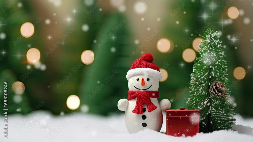 snowman with christmas tree snowman with christmas tree