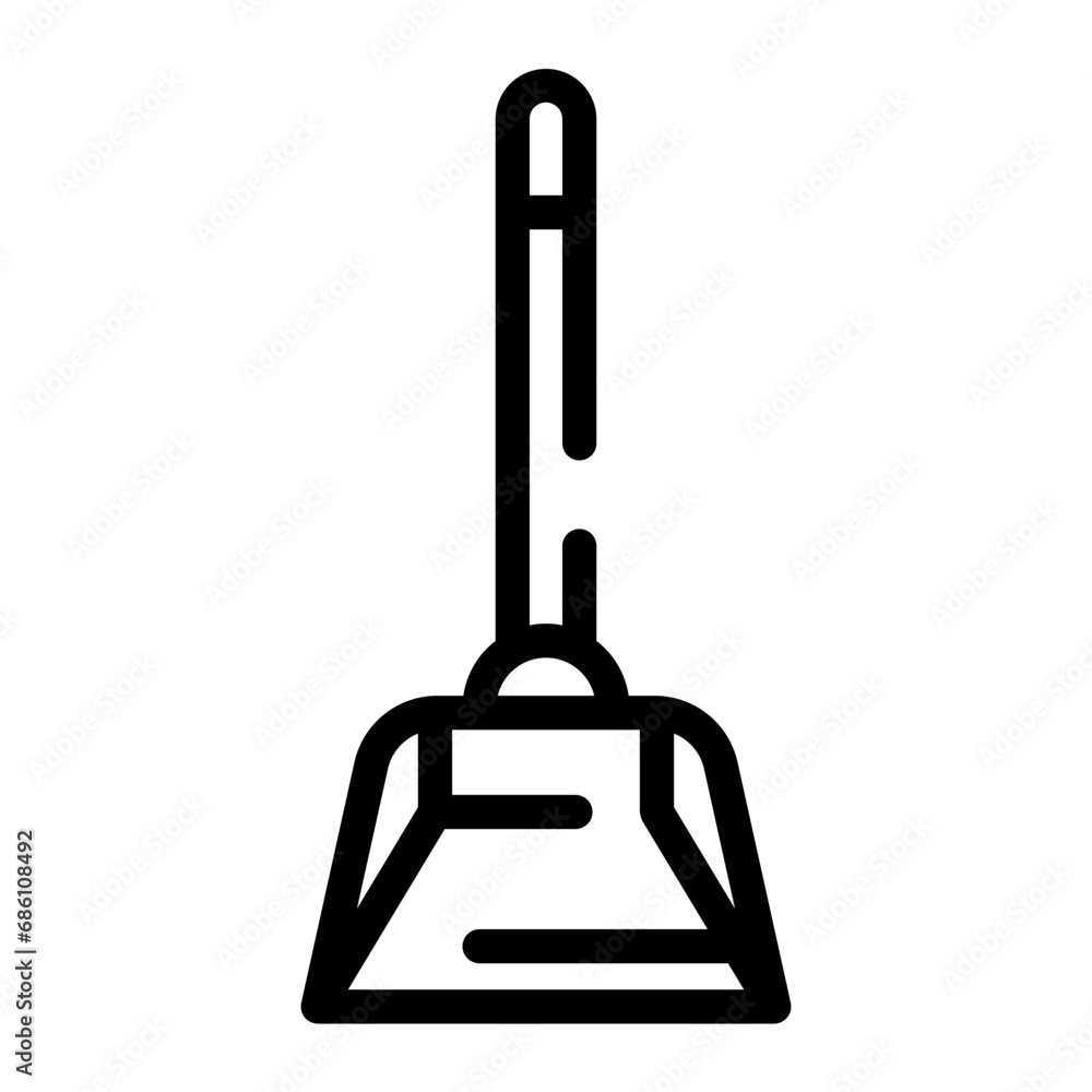 Obraz premium dustpan line icon