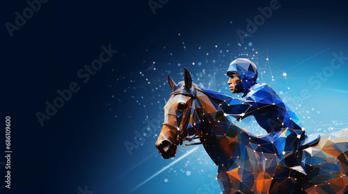 Abstract Jockey on horse © RedFish