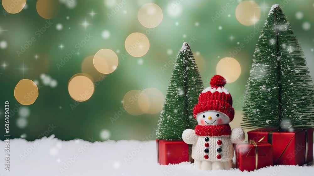 snowman with christmas tree snowman with christmas tree