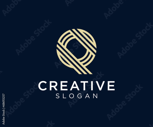 Letter Q logo design for various types of businesses and company. Modern, geometric, luxury letter Q logo