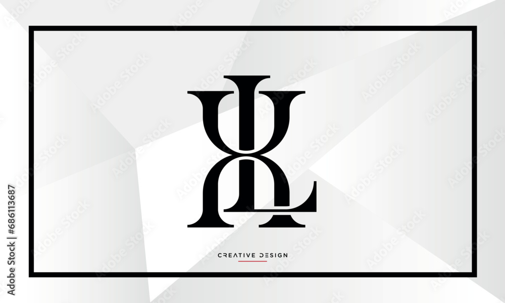 Alphabet letters icon logo XL or LX Alphabet letters icon logo XL or LX