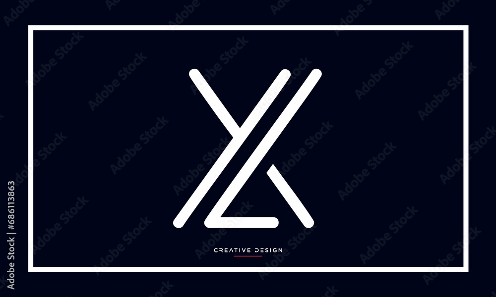 Alphabet letters icon logo XL or LX