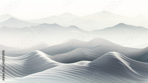 Abstract white and grey water wave lines